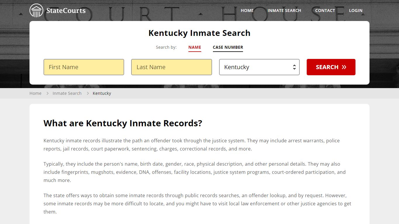 Kentucky Inmate Search, Prison and Jail Information - State Courts